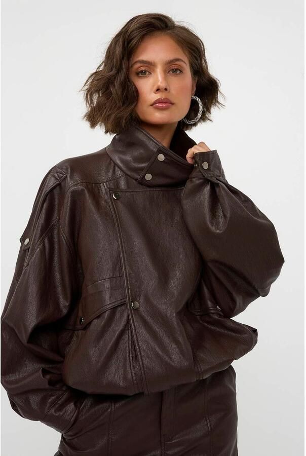 STUDIO AMAYA Dames Jassen Samille Jacket Bruin