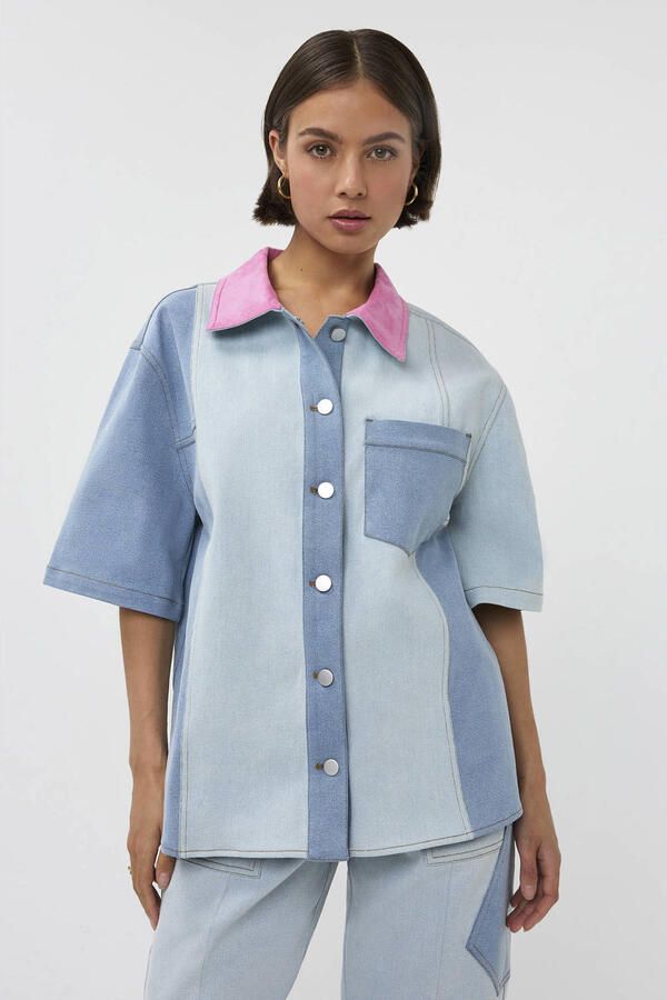 Studio AMAYA Jax high waist loose fit jeans light blue denim - Foto 5