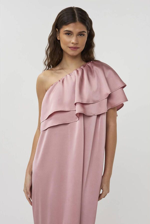 STUDIO AMAYA Dames Jurken Linne Dress Lichtroze - Foto 5