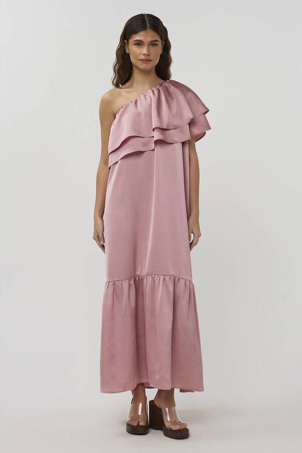 STUDIO AMAYA Dames Jurken Linne Dress Lichtroze - Foto 6