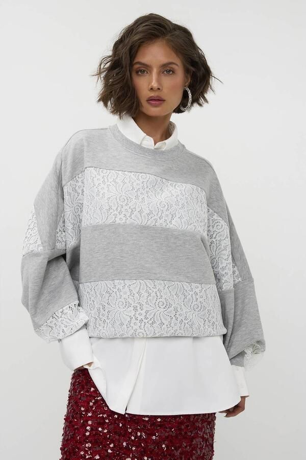 Studio AMAYA oversized trui grijs