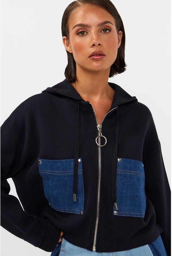 Studio AMAYA sweatvest donkerblauw - Foto 3