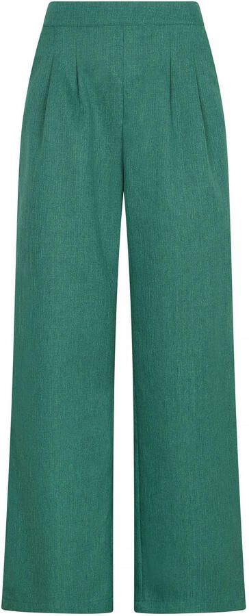 Studio AMAYA wide leg broek met plooien groen - Foto 3