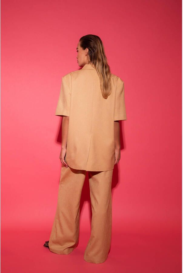 Studio AMAYA wide leg regular waist pantalon beige - Foto 5