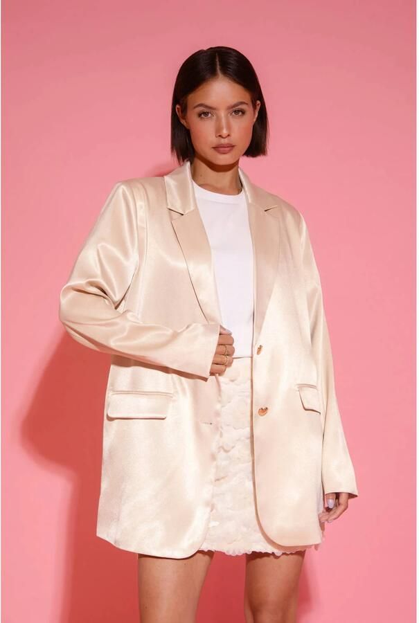 Studio AMAYA x Poespas oversized blazer champagne