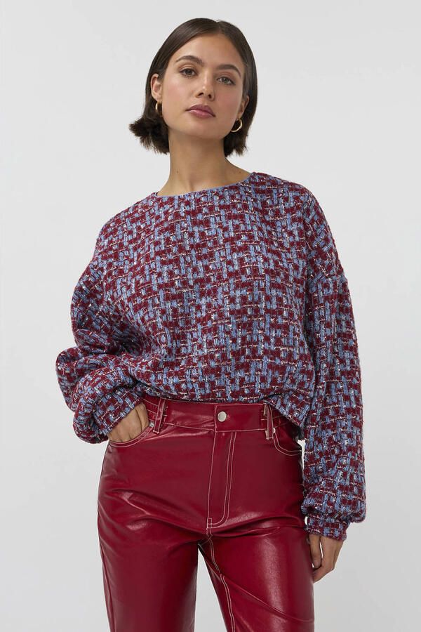 Studio AMAYA X Sofie Graafland bouclé top met print meerkleurig