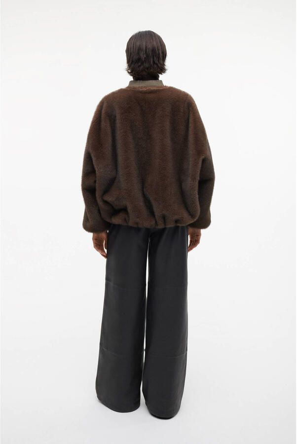 STUDIO AR Reversible faux mink jas Etta bruin