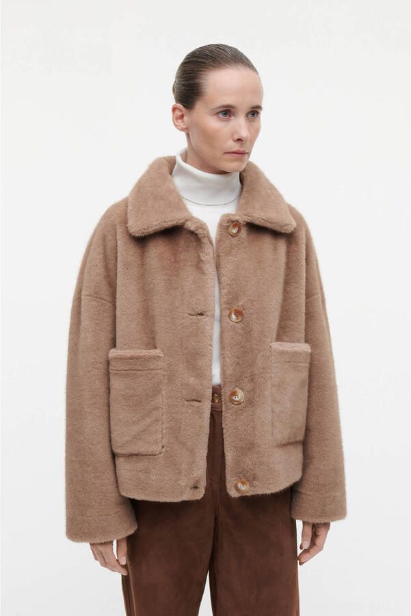 Studio AR by ARMA faux fur jas camel - Foto 6