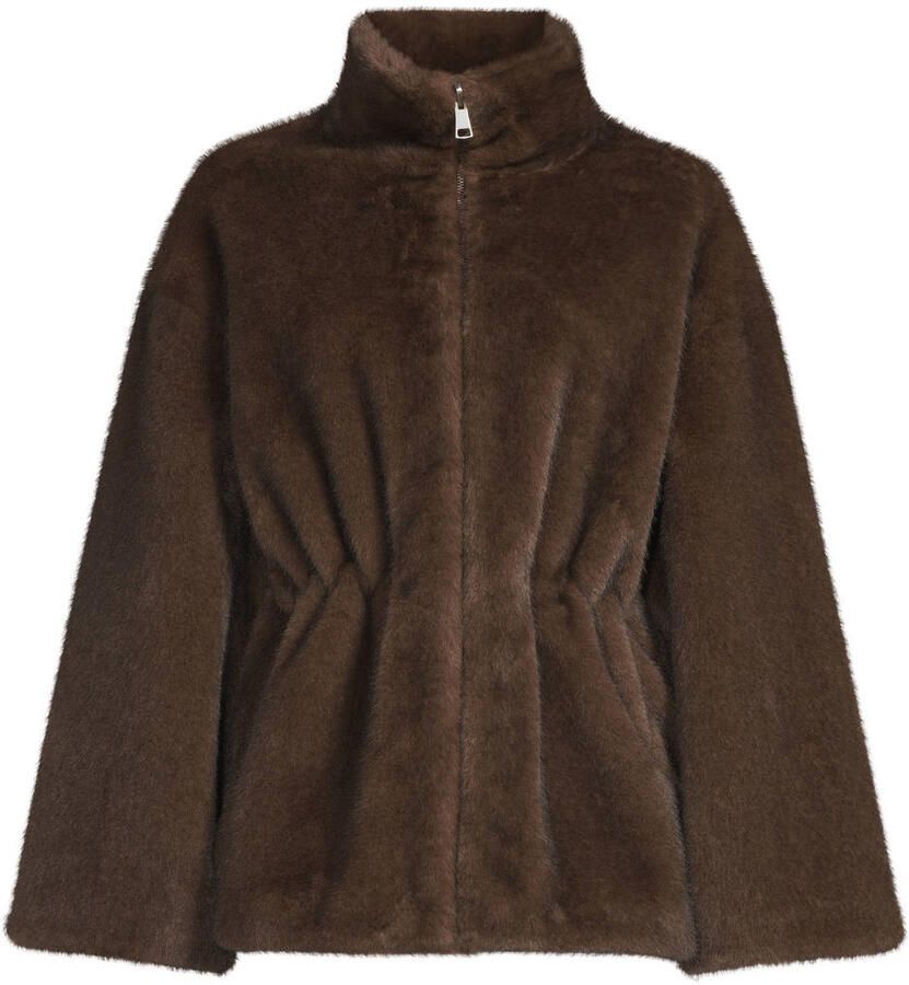 Studio AR by ARMA faux fur jas donkerbruin