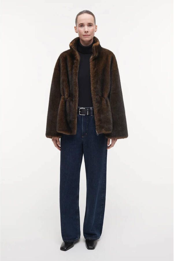 Studio AR by ARMA faux fur jas donkerbruin - Foto 2