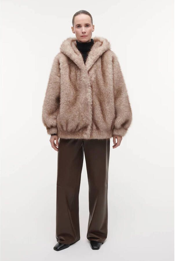 Studio AR by ARMA imitatiebont faux fur jas met wol beige - Foto 6