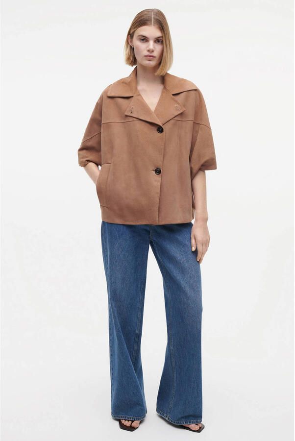 STUDIO AR Dames Jassen Clara Goat Suede Camel - Foto 6
