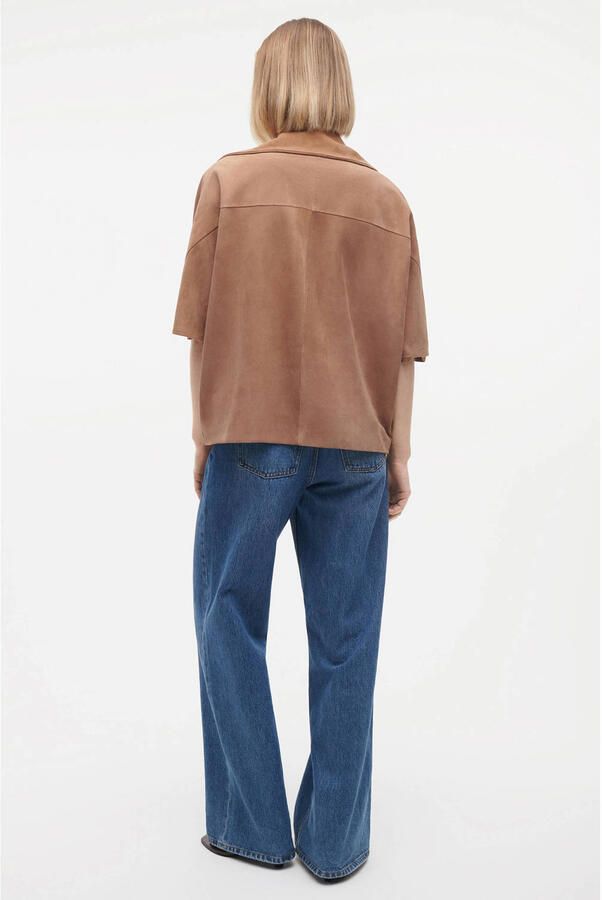STUDIO AR Dames Jassen Clara Goat Suede Camel - Foto 7