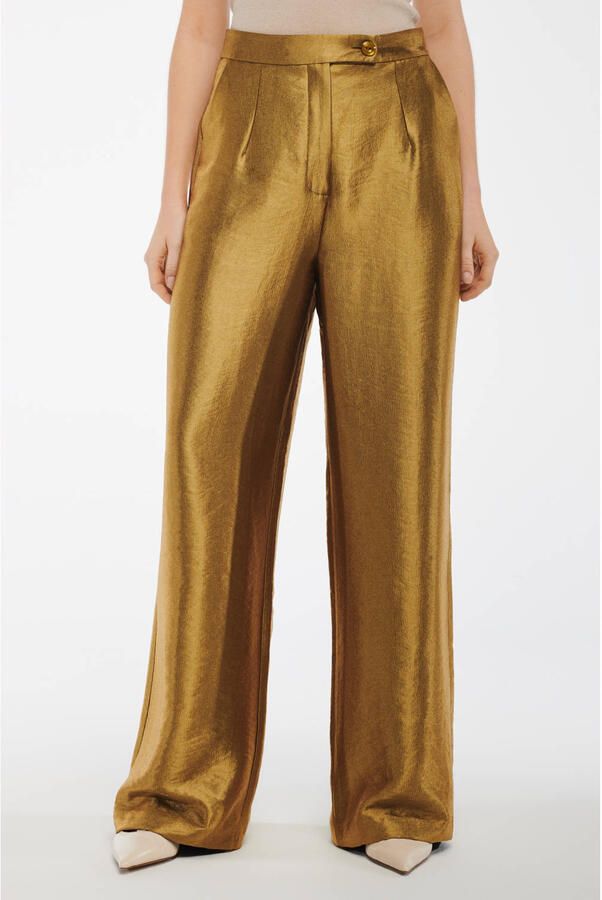 Studio AR by ARMA wide leg high waist broek olijfgroen - Foto 2