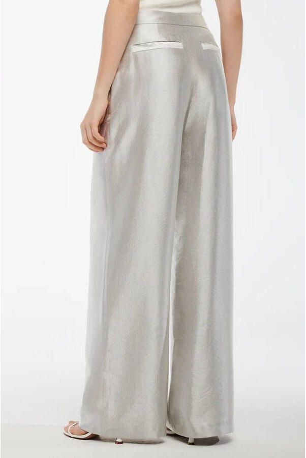 Studio AR by ARMA wide leg high waist broek zilver