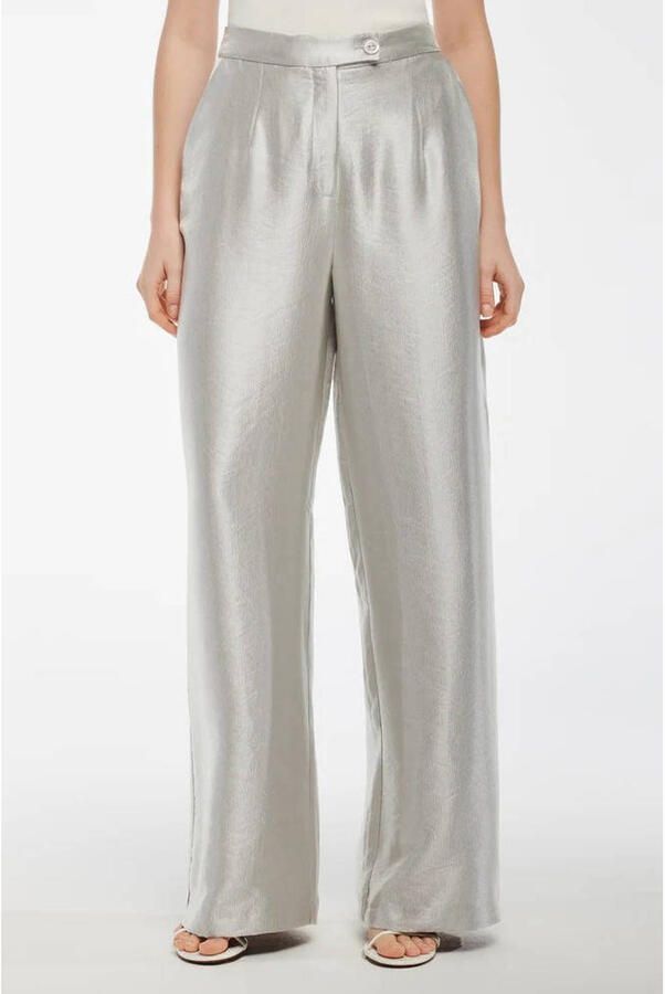 Studio AR by ARMA wide leg high waist broek zilver - Foto 2