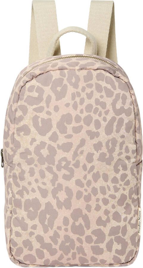 Studio Noos Beige Leopard Puffy Mini Backpack