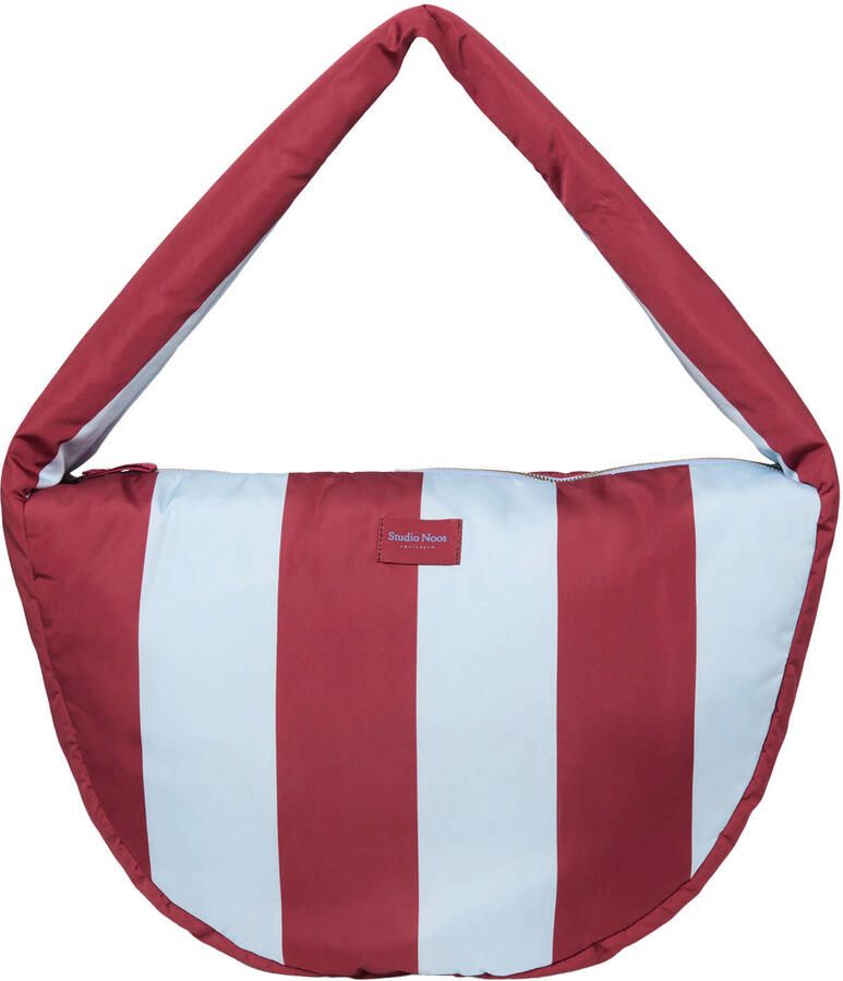 Studio Noos crossbody tas Bold Stripe bordeauxrood lichtblauw
