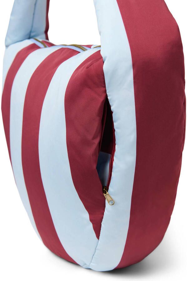 Studio Noos crossbody tas Bold Stripe bordeauxrood lichtblauw - Foto 2