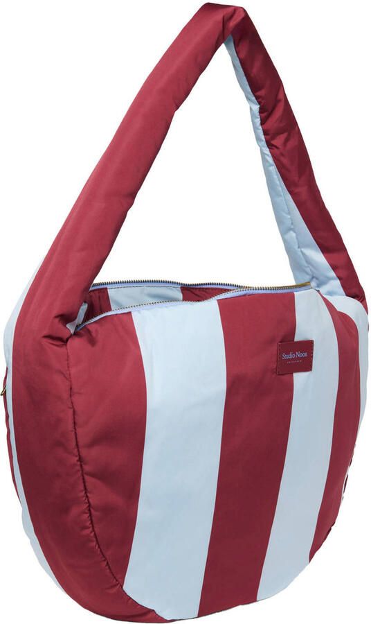 Studio Noos crossbody tas Bold Stripe bordeauxrood lichtblauw - Foto 3