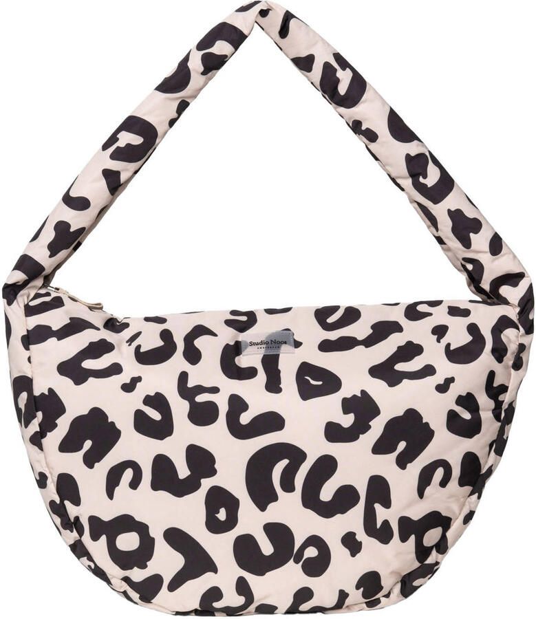 Studio Noos crossbody tas Holy Cow Puffy ecru zwart