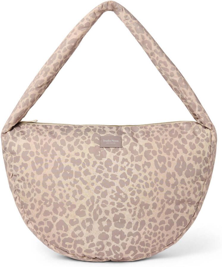 Studio Noos crossbody tas Leopard Puffy beige