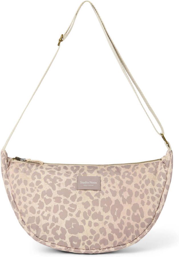 Studio Noos crossbody tas Leopard Puffy beige