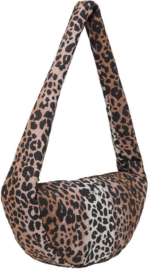 Studio Noos crossbody tas met panterprint Puffy Mini bruin - Foto 2