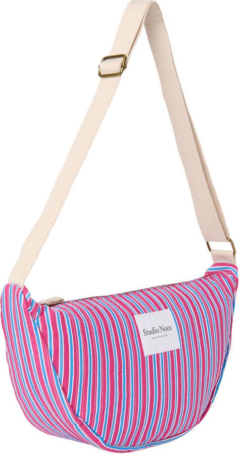 Studio Noos crossbody tas Poplin Striped paars - Foto 3