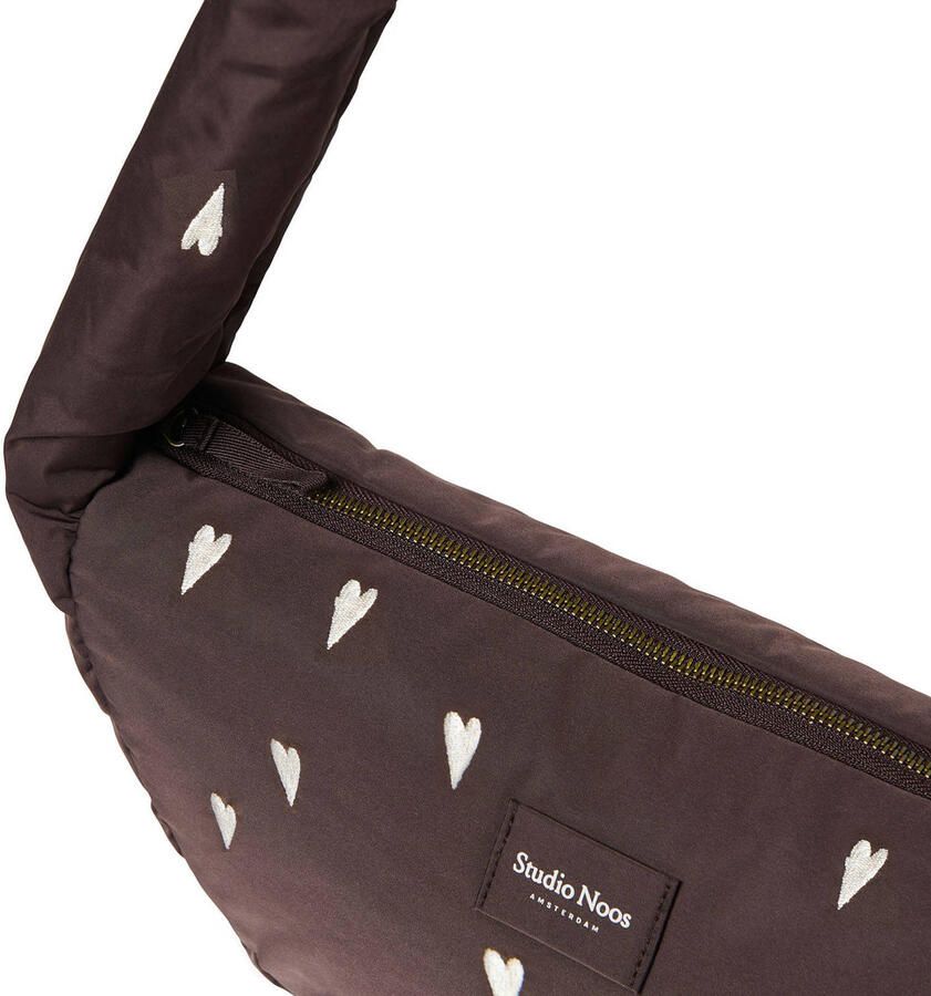 Studio Noos crossbody tas Puffy Hearts Mini bruin - Foto 2