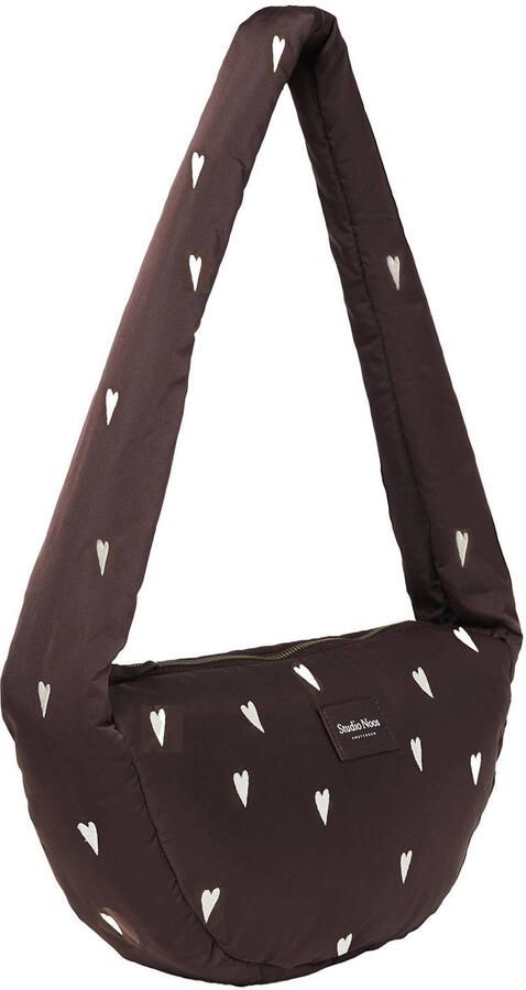 Studio Noos crossbody tas Puffy Hearts Mini bruin - Foto 3