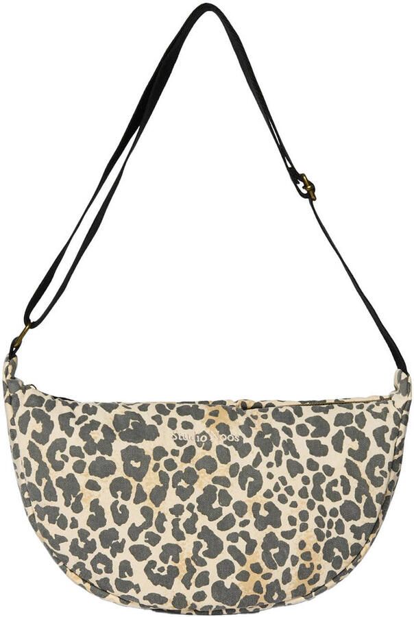 Studio Noos crossbody tas Soft Cotton Leopard beige zwart