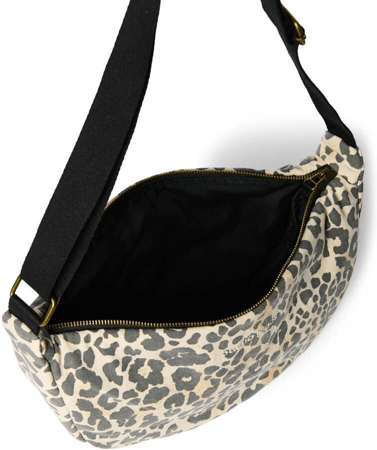 Studio Noos crossbody tas Soft Cotton Leopard beige zwart - Foto 2