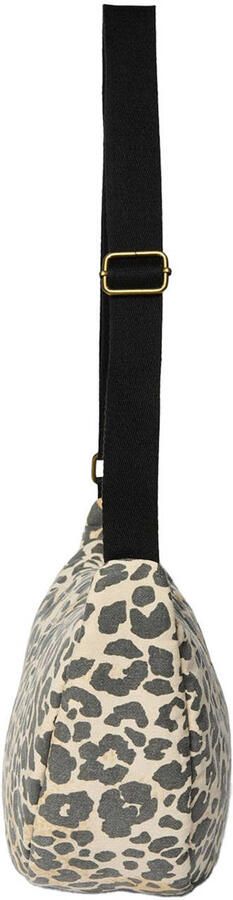 Studio Noos crossbody tas Soft Cotton Leopard beige zwart - Foto 3