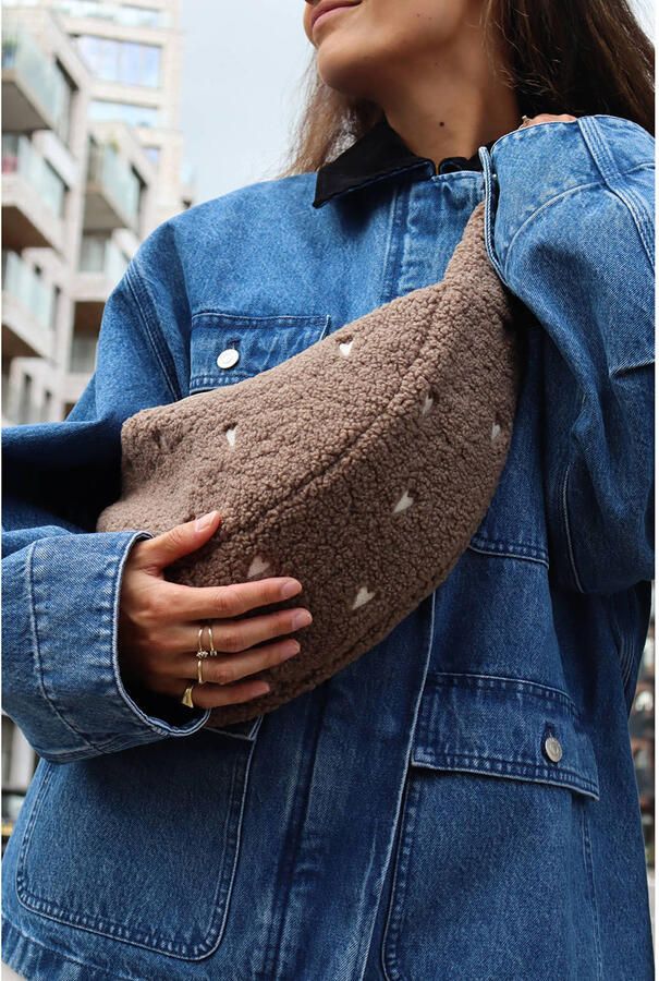 Studio Noos crossbody tas Teddy Hearts Mini bruin - Foto 2