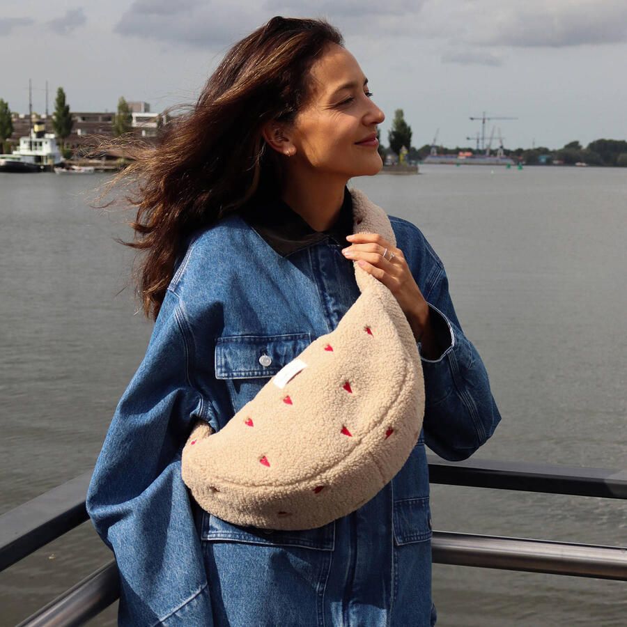 Studio Noos crossbody tas Teddy Hearts Mini ecru - Foto 2