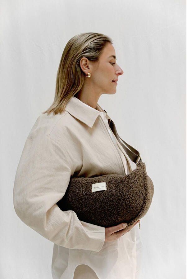 Studio Noos crossbody tas Teddy Maxi bruin - Foto 3