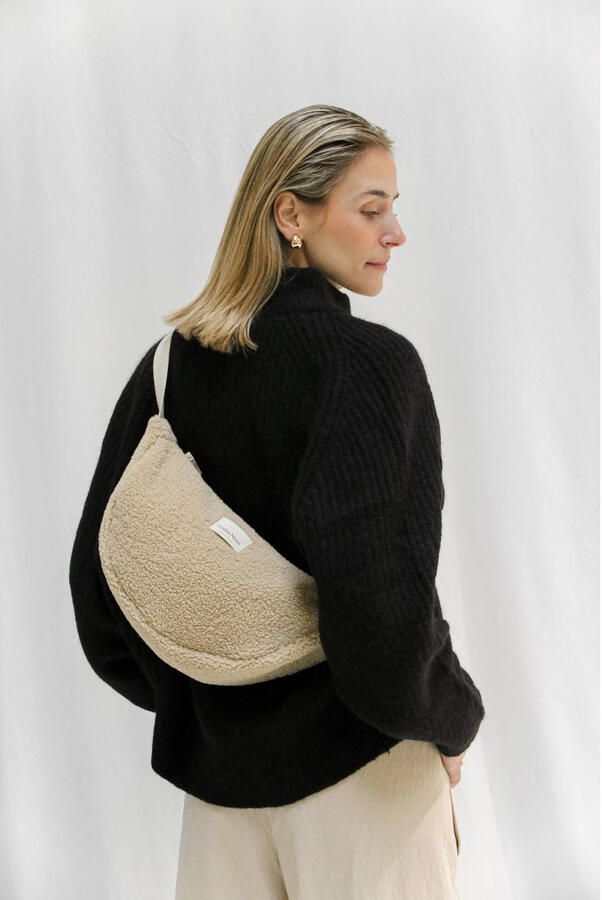 Studio Noos crossbody tas Teddy Maxi ecru - Foto 3