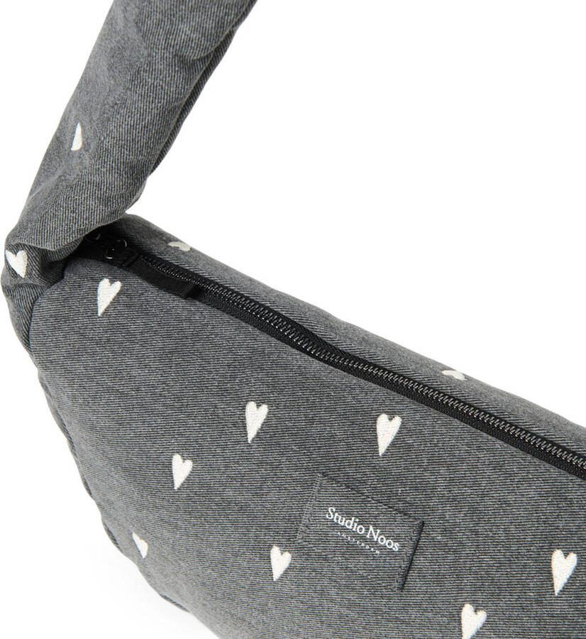 Studio Noos denim crossbody tas Denim Hearts Mini grijs - Foto 2