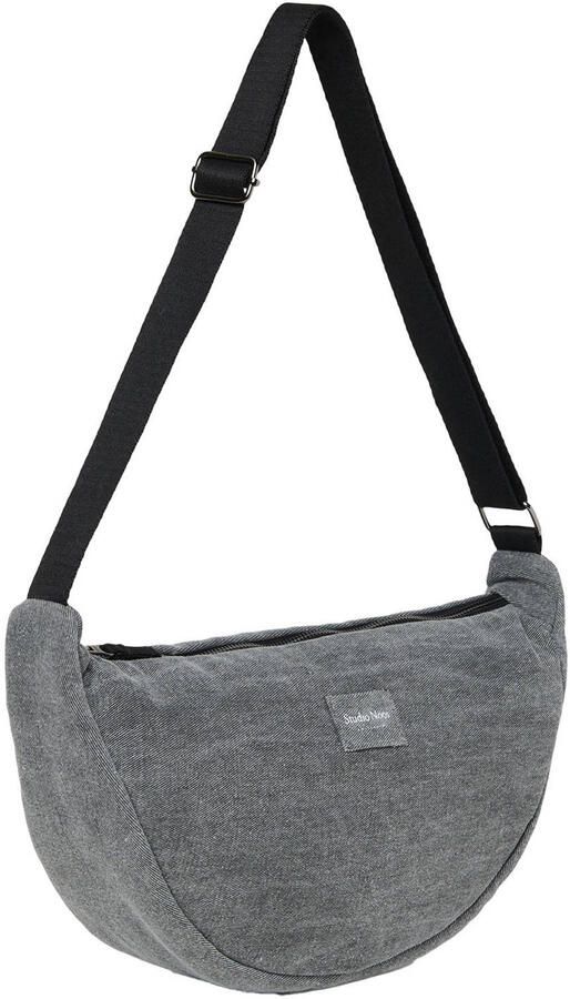 Studio Noos denim crossbody tas Denim Solid grijs - Foto 2