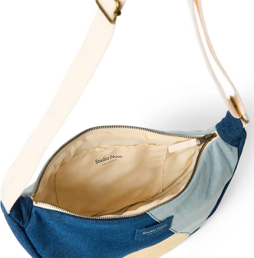 Studio Noos denim crossbody tas Patchwork blauw - Foto 2