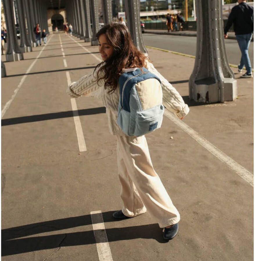 Studio Noos Denim Patchwork Midi Backpack - Foto 2