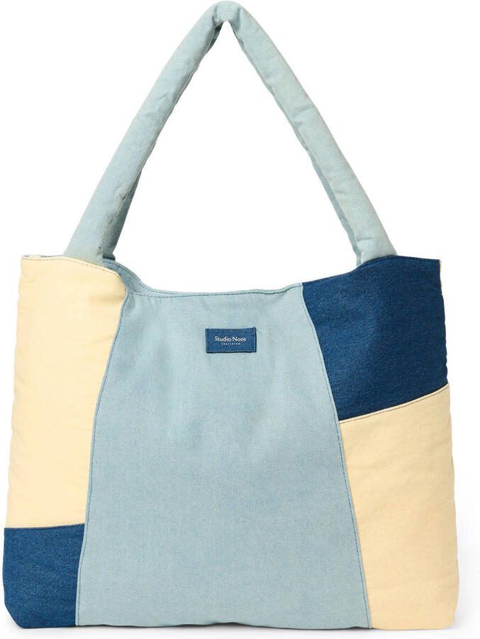 Studio Noos luiertas Denim Patchwork Mom Bag blauw