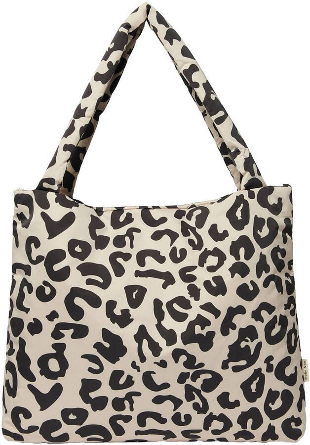 Studio Noos luiertas Holy Cow Puffy Mom Bag ecru zwart All over print - Foto 4