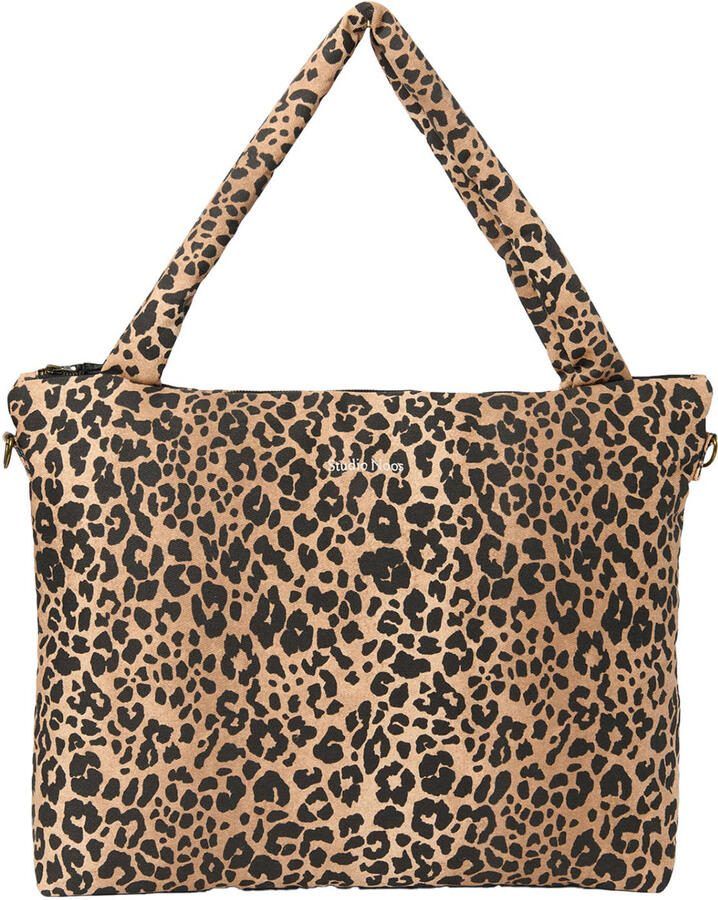 Studio Noos luiertas Leopard Diaper Bag bruin