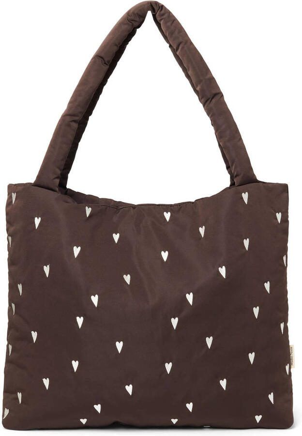 Studio Noos luiertas Puffy Hearts Mom Bag bruin
