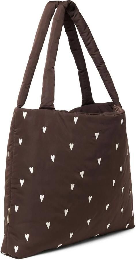 Studio Noos luiertas Puffy Hearts Mom Bag bruin - Foto 2
