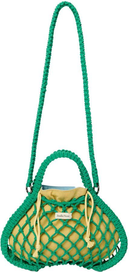 Studio Noos reversible crossbody tas Macrame Mini groen