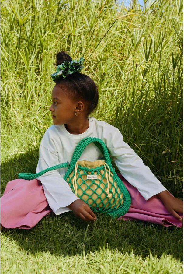 Studio Noos reversible crossbody tas Macrame Mini groen - Foto 2