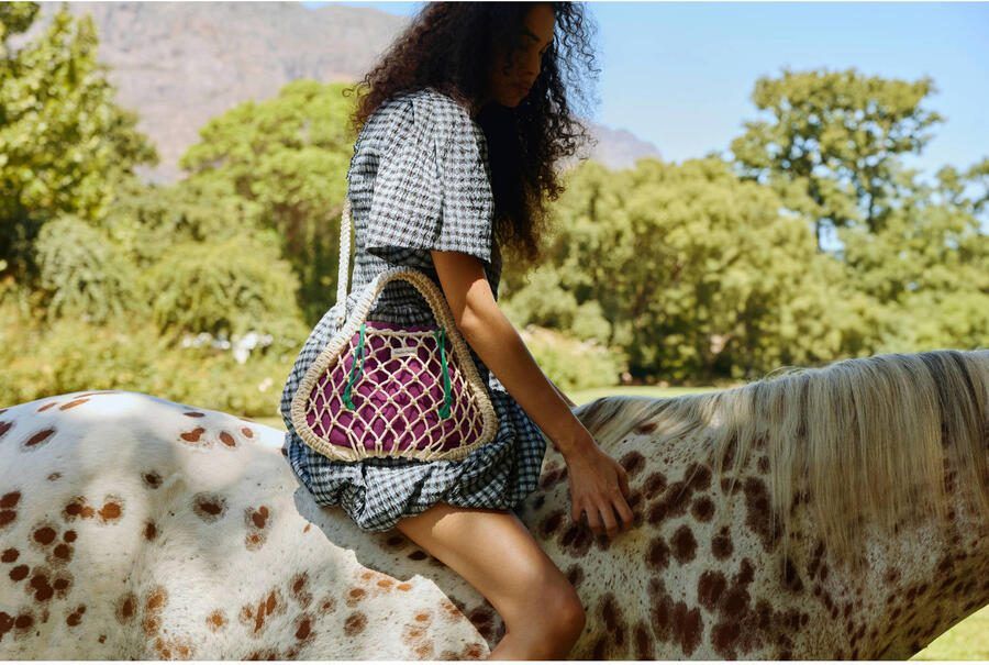 Studio Noos reversible crossbody tas Macrame Mini naturel - Foto 2